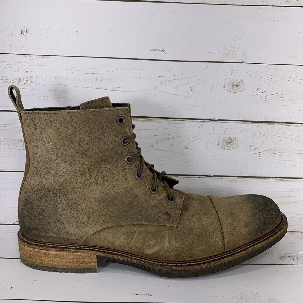 Ecco Kenton Chukka Boots Mens Size 10 Brown Leather Lace Up Factory Distressed